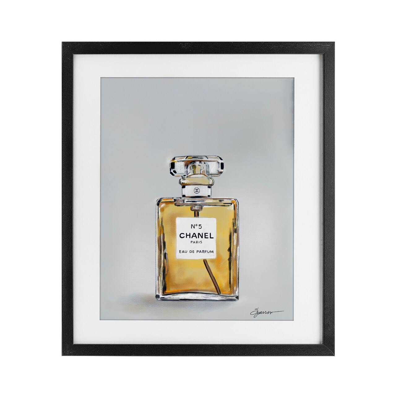 Stupell Industries Elegant Luxury Perfume Framed Print Under Glass, design by Mary Sparrow